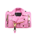 Pink Leather Jacket Handbag